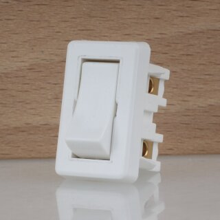 Einbau-Wippschalter weiß 1-polig EIN/AUS 20x14,2mm 250V/2A mit Schraubkontakte