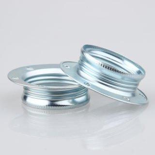 2x E14 Schraubring Metall verzinkt 40x12mm für Lampenfassung