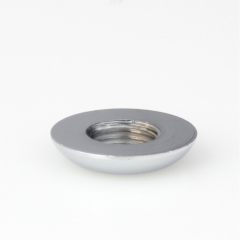 Halbrundmutter 20x4 mm M10x1 Messing verchromt