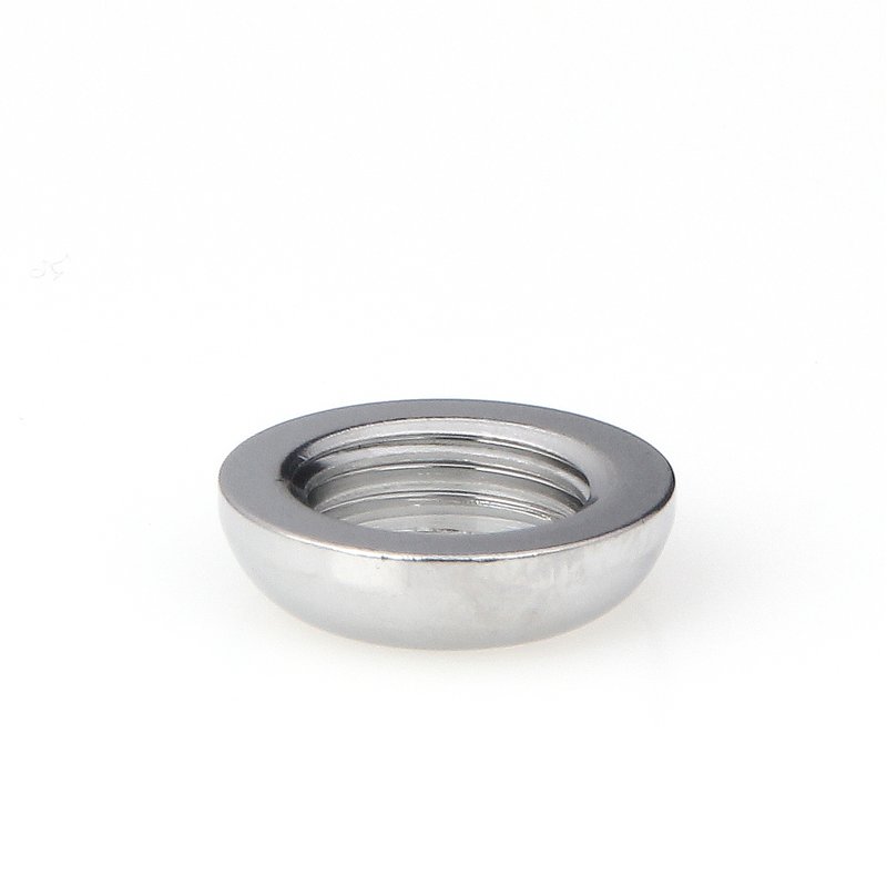 Halbrundmutter 20x4 mm M10x1 Messing verchromt