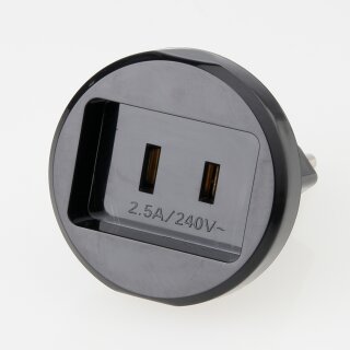 Reisestecker-Adapter USA auf Deutschland 2,5A/250V Brennenstuhl