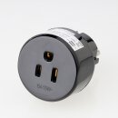 Reisestecker-Adapter USA/Japan auf Deutschland 15A/250V...