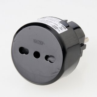 Reisestecker-Adapter Italien auf Deutschland 15A/250V Brennenstuhl