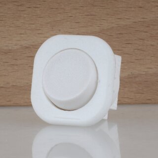 interBär Einbau-Wippschalter weiß 1-polig 250V/6A EIN/AUS für Einbauöffnung 21,7mm