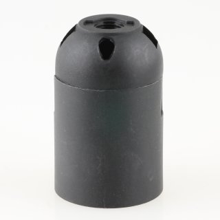 E27 Lampenfassung Thermoplast/Kunststoff schwarz mit Glattmantel 2-teilig M10x1 IG