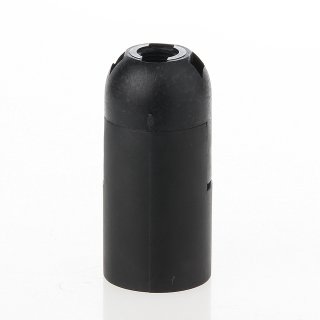 E14 Fassung schwarz Glattmantel 2-teilig M10x1 IG Thermoplast