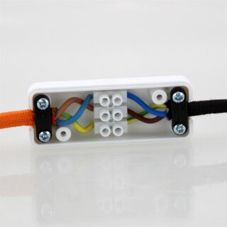 Interbär Kabel-Verbinderdose weiß 3-polig 230V