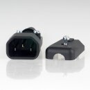 Kaiser Kaltgerätestecker C14 Gerätestecker gerade schwarz 250V/10A
