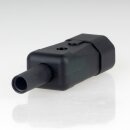 Kaiser Kaltgerätestecker C14 Gerätestecker gerade schwarz 250V/10A