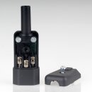 Kaiser Kaltgerätestecker C14 Gerätestecker gerade schwarz 250V/10A