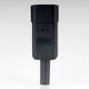 Kaiser Kaltgerätestecker C14 Gerätestecker gerade schwarz 250V/10A