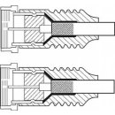 1,5 m SAT TV Antennen-Flachkabel F-Stecker auf F-Stecker...