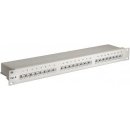 24 Port CAT 6 Netzwerk Patchpanel Patchfeld grau 19 Zoll...