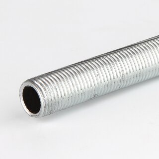 M16x1 Gewinderohr 1 Meter lang Metall/Eisen verzinkt für Lampen und Leuchtenbau