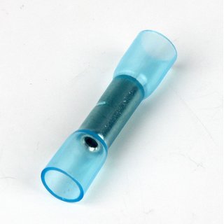 100 x Stoßverbinder mit Schrumpfschlauchisolation blau für Leitungsquerschnitt 1,5-2,5 mm²