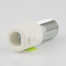 Zugentlastung Kunststoff weiß mit M13x1x20 Metall Aussengewinde für Kabel