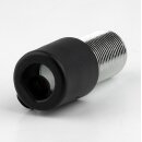 Zugentlastung Kunststoff schwarz mit M13x1x20 Metall Aussengewinde für Kabel