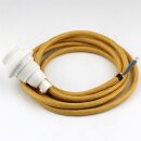 Textilkabel Beige E14 Lampenfassung mit Gewindemantel und...