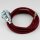 Textilkabel Bordeaux Rot mit E14 Lampenfassung Metall verchromt und 2 Schraubringe 1-5m