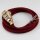 Textilkabel Bordeaux Rot mit E14 Lampenfassung Metall vermessingt und 2 Schraubringe 1-5m