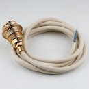 Textilkabel Elfenbein mit E14 Lampenfassung Metall...