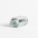 M10x1 Gewinderohr 25mm lang mit Profil/Verdrehschutz Metall verzinkt für Lampen und Leuchtenbau