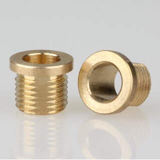 M10x1 Trompetennippel Messing 8mm lang 12x10mm mit Profil/Verdrehschutz