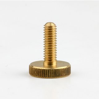 M4 Rändelschraube 12x15mm Messing roh