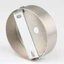 2-Loch Lampen-Baldachin Metall 80x25mm Edelstahloptik ohne Zugentlaster für 2 Lampenpendel
