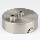2-Loch Lampen-Baldachin Metall 80x25mm Edelstahloptik mit...
