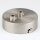 2-Loch Lampen-Baldachin Metall 80x25mm Edelstahloptik mit Zugentlaster Metall für 2 Lampenpendel