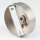 2-Loch Lampen-Baldachin Metall 80x25mm Edelstahloptik mit Zugentlaster Metall für 2 Lampenpendel