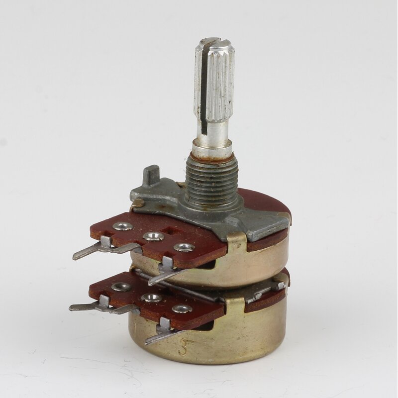 ECC 16mm 100KAx2, STEREO Potentiometer LOG 41 DETENTS (4A1, L: 25mm - Foto 7