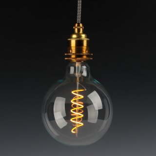 Danlamp E27 Deko LED Glühbirne Mega De Luxe Globe Lampe spiralform 125mm 240V/4W 2200K 250 Lumen