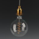 Danlamp E27 Deko LED Glühbirne Mega De Luxe Globe Lampe spiralform 125mm 240V/4W 2200K 250 Lumen