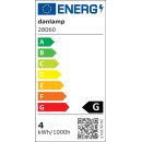 Danlamp E27 Deko LED Glühbirne Standard De Luxe Spiralform 60mm 240V/4W 2200K 250 Lumen