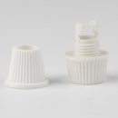 M10x1 IG Zugentlaster Zugentlastung 15x23mm für Kabel Kunststoff weiß mit Quetschverbindung