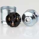 E27 Lampenfassung Metall verzinkt mit Glattmantel...
