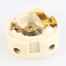 E27 Lampenfassung Metall verchromt mit Zugentlastung 2 Schraubringe Keramik Innenkern 250V/4A