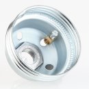 E27 Lampenfassung Metall verchromt mit Zugentlastung 2 Schraubringe Keramik Innenkern 250V/4A