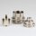 E27 Vintage Lampenfassung Messing vernickelt M10x1 IG ohne Zugentlastung mit 2 Schraubringe