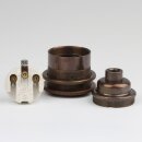 E27 Vintage Lampenfassung Metall Antik Fume M10x1 IG ohne Zugentlastung mit 2 Schraubringe
