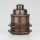 E27 Vintage Lampenfassung Metall Antik Fume 2 Schraubringe ohne Zugentlaster Zugentlastung