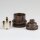 E27 Vintage Lampenfassung Metall Antik Fume M10x1 IG ohne Zugentlastung mit 2 Schraubringe