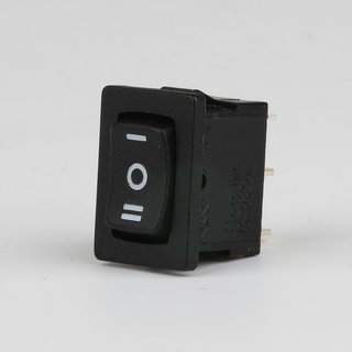 Einbau-Wippschalter Serie 3632 Schwarz 1-polig 19x13mm 250V/10A