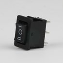 Einbau-Wippschalter schwarz 1-polig 20x13mm 250V/10A