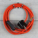 Textilkabel Orange 3-adrig mit Schnurschalter und...