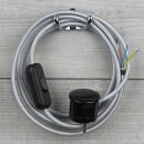 Textilkabel Silber 3-adrig mit Schnurschalter und...