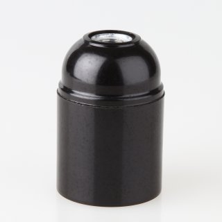 E27 Kunststoff Fassung schwarz ohne Außengewinde M10x1 IG 250V/4A