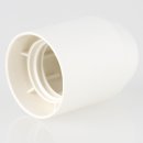 E27 Lampenfassung Thermoplast/Kunststoff weiß mit Glattmantel M10x1 IG 250V/4A